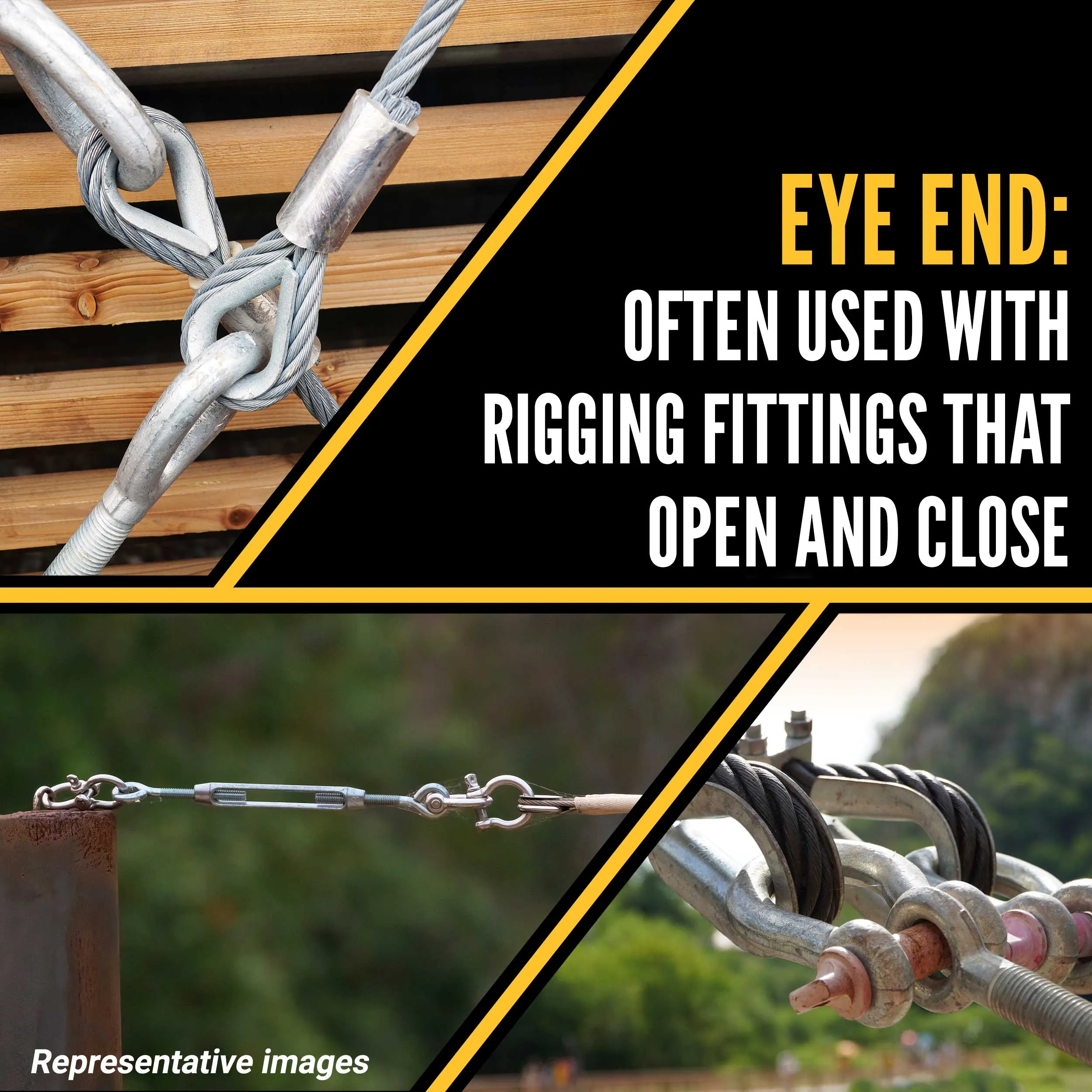 1" x 18" Eye & Eye Galvanized Turnbuckle