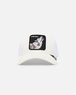 Goorin Bros The Lone Wolf Trucker Snapback White