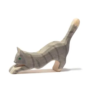 Gray Cat Jumping