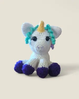HANDMADE CROCHET UNICORN STUFFED ANIMAL PRE-LOVED