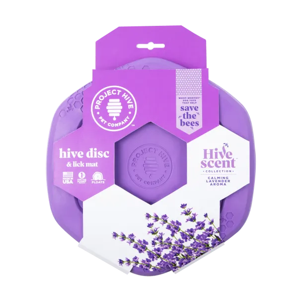 Project Hive Disc & Lick Mat - Calming Lavender