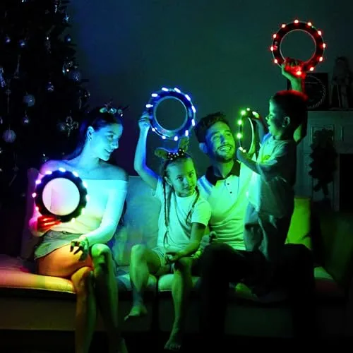 TOSY Flying Ring - 12 LEDs, Super Bright, Lost Mode, Auto Light Up, Safe & Soft, Waterproof, Lightweight, Birthday, Camping Toy, Easter Gift for Kid/Boy/Girl