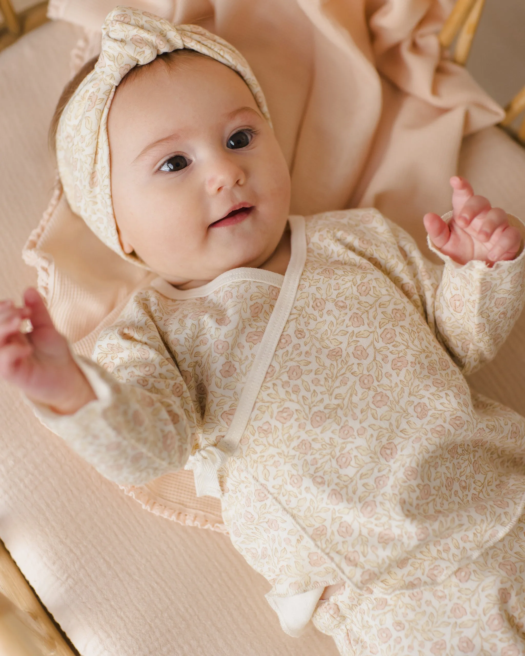 Wrap Top   Footed Pant Set, Primrose
